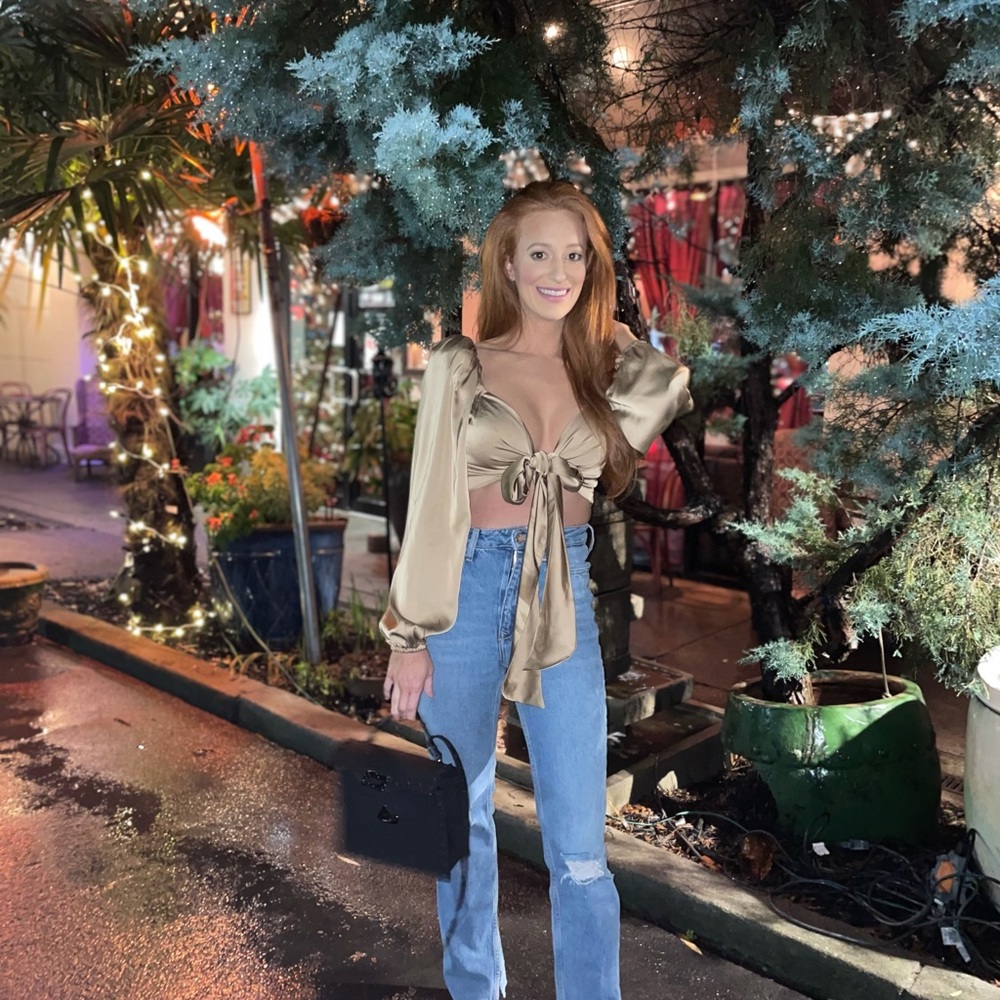 Almond Silk Crop Top